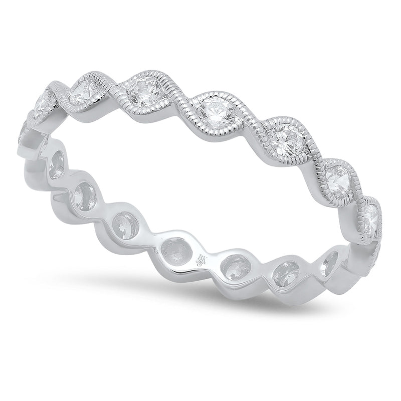 Bezel Set Round Diamond Eternity Band