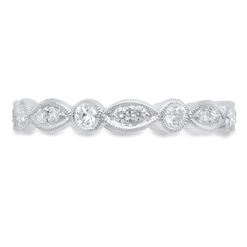 Round and Marquise Shape Round Diamond Band