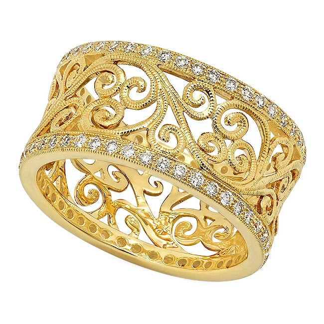 Diamond Floral Diamond Band