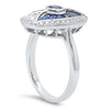 French Cut Sapphire and Diamond Fashion Mount