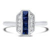 Channel Set Sapphire and Diamond Ring