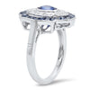 Oval Sapphire and Diamond Mount