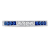 French Cut Sapphire and Diamond Eternity Band