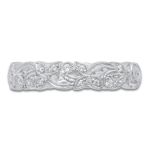 Prong Set Diamond Floral Eternity Band