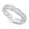 Prong Set Diamond Floral Eternity Band