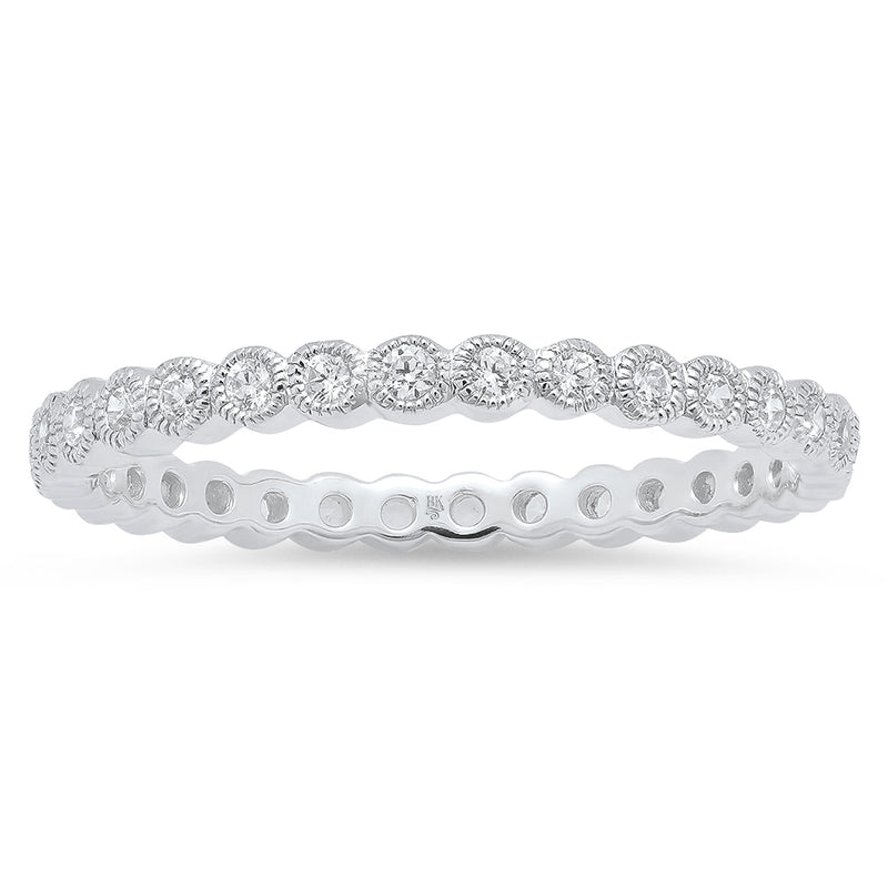 Bezel Set Round Diamond Eternity Band