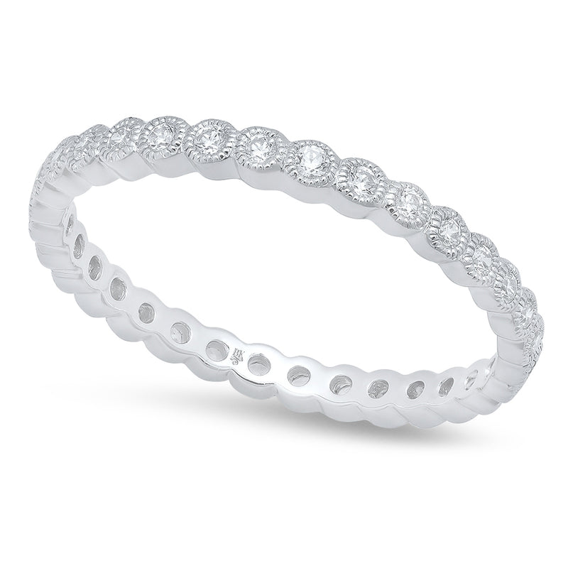 Bezel Set Round Diamond Eternity Band