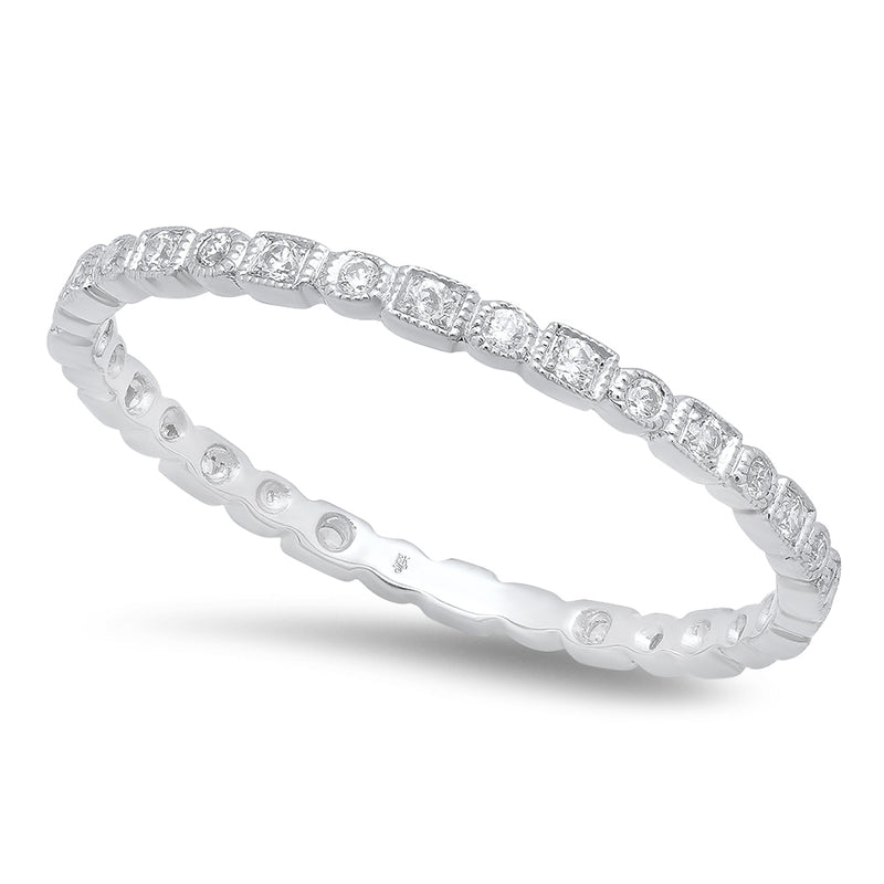 Round Diamond Micro Eternity Band