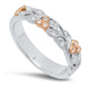 Diamond Floral Band with Rose Gold Berries