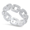 Diamond Chain Links Eternity Band