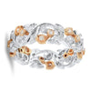 Two-Tone Diamond Floral Eternity Band