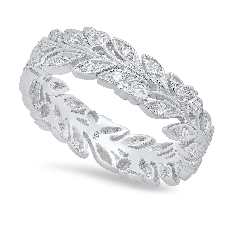 Diamond Floral Eternity Band