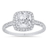 Round Diamonds Halo Engagement Semi-Mount