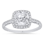 Round Diamonds Halo Engagement Semi-Mount