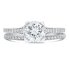 Round Diamonds Engagement Ring Semi-Mount with Matching Band