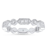 Round and Princess Cut Diamond Eternity Band