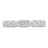 Round and Princess Cut Diamond Eternity Band
