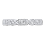 Round and Princess Cut Diamond Eternity Band