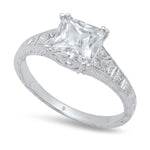 Princess Cut Diamond Engagement Semi-Mount