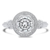 Diamond Halo Engagement Semi-Mount