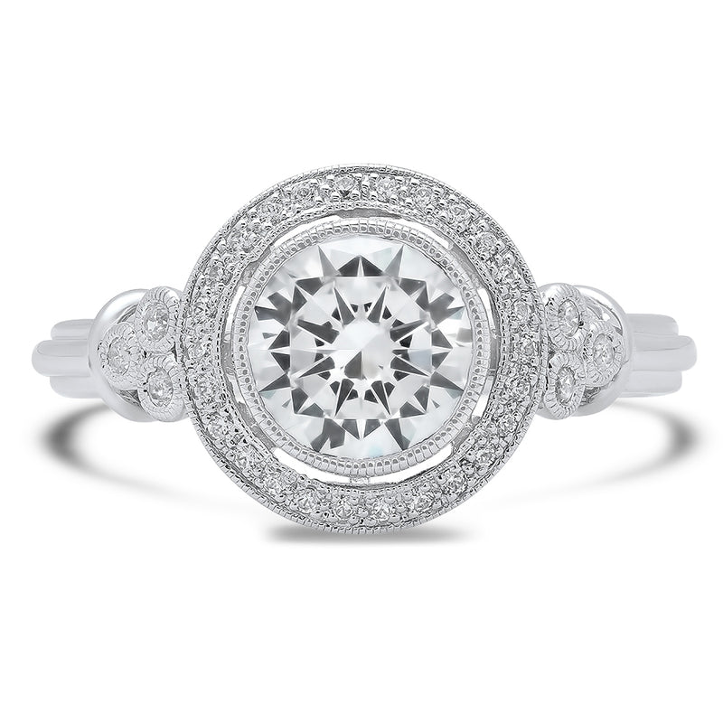 Diamond Halo Engagement Semi-Mount