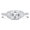 5.5mm Asscher Cut Diamond Engagement Semi-Mount