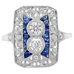 Vintage Inspired Sapphire and Diamond Mount