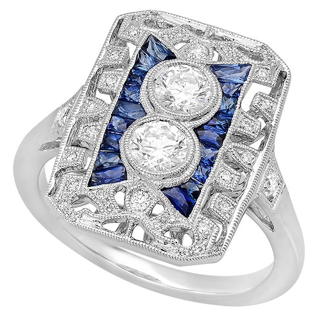 Vintage Inspired Sapphire and Diamond Mount
