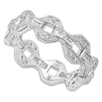 Baguette Cut Diamond Links Band