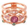 Bezel Set Pink Tourmaline Fashion Ring