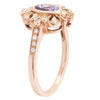 Oval Tanzanite Center in Rose Gold Vintage Mount