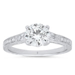 Diamond Baguette Shoulders Engagement Semi-Mount