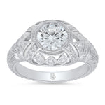 Art Deco Diamond Engagement Semi-Mount