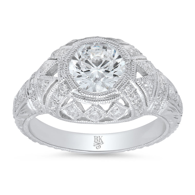 Art Deco Diamond Engagement Semi-Mount