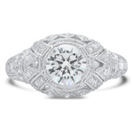 Art Deco Diamond Engagement Semi-Mount