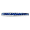 French Cut Sapphire Eternity Band-1.3mm Wide