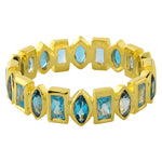 Bezel Set Blue Topaz Eternity Band