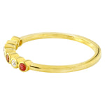 Bezel Set Ruby and Diamond Fashion Band