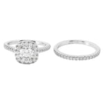 Diamond Halo Engagement Set