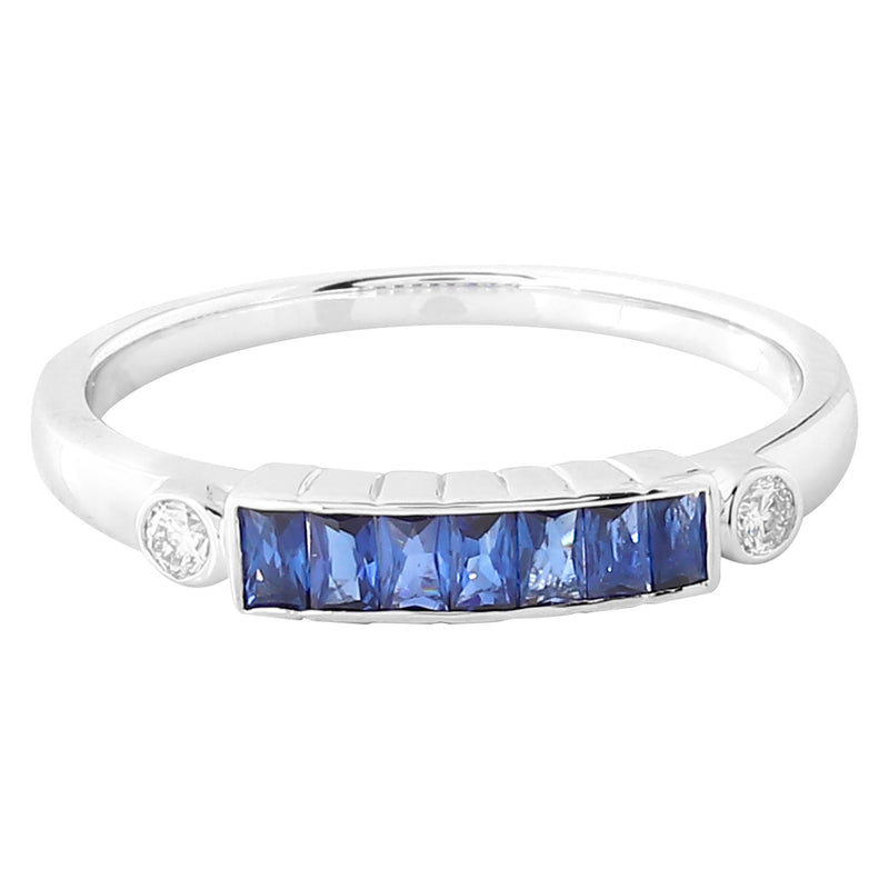 Channel Set Blue Sapphire Fashion Band