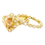 Citrine Mount with Matching Diamond Band