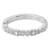 Prong and Bezel Set Round Diamond Band Halfway Around