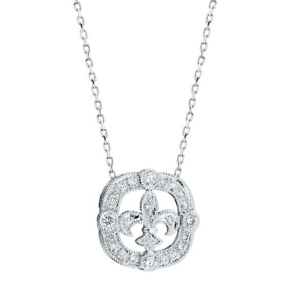 Fleur-De-Lis Diamond Pendant