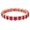 Baguette Cut Ruby and Diamond Eternity Band