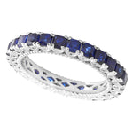 Princess Cut Sapphire and Diamond Eternity Band