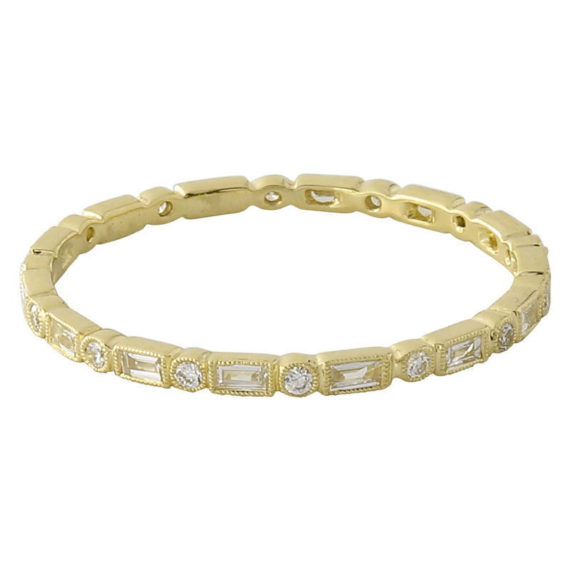 Bezel Set Diamond Micro Eternity Band