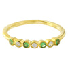 Bezel Set Tsavorite and Diamond Fashion Band